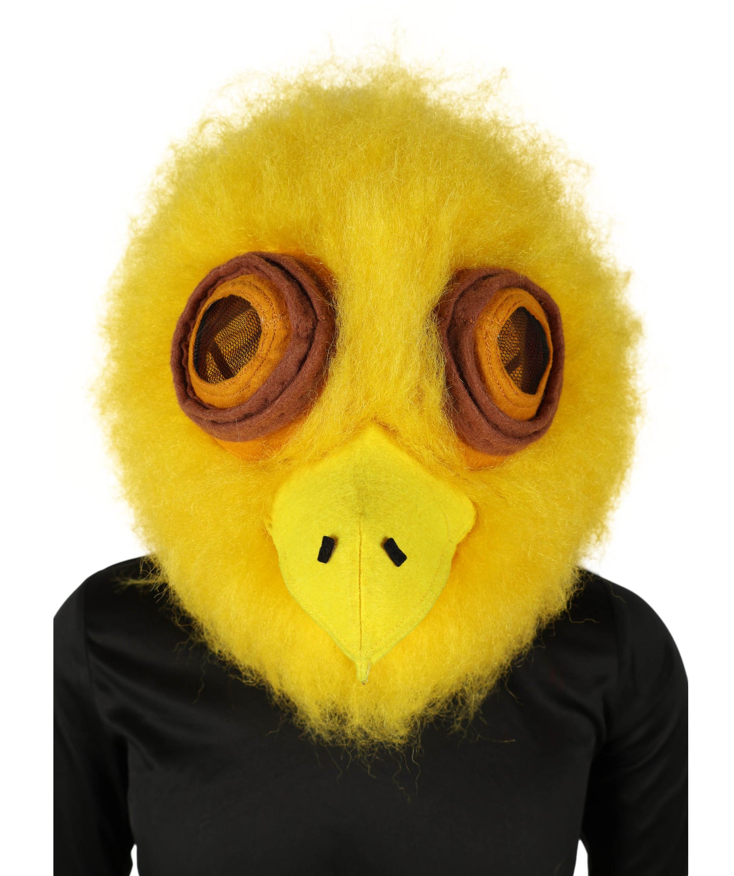 Wigs2you H-6995 大人用 ユニセックス イエロー 大きな目の生き物 ファーマスク ウィッグ付き | ハロウィンやテーマイベントに最適なファンタジーアニマル