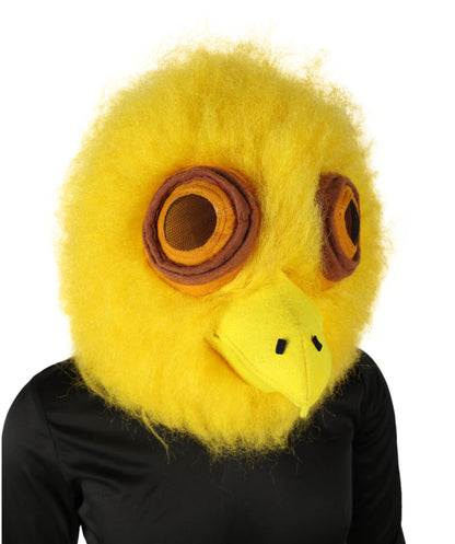 Wigs2you H-6995 大人用 ユニセックス イエロー 大きな目の生き物 ファーマスク ウィッグ付き | ハロウィンやテーマイベントに最適なファンタジーアニマル
