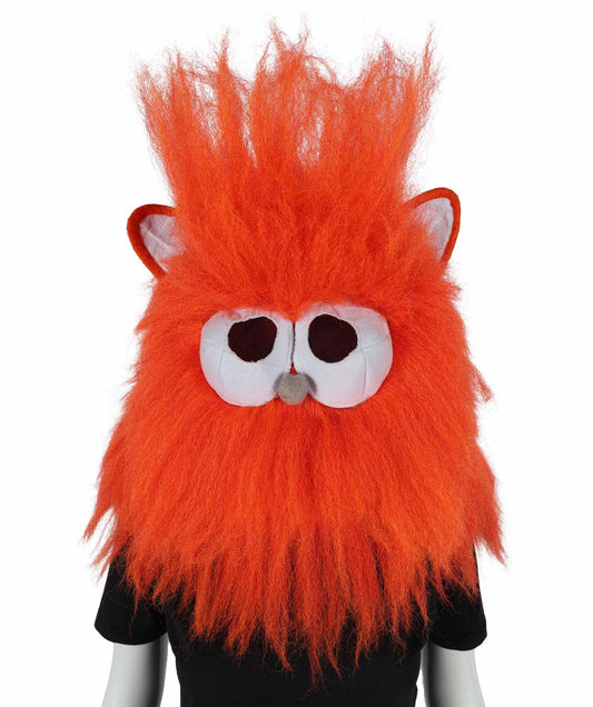 Wigs2you H-6998  大人用 ユニセックス 燃えるような毛皮のマルチモンスター フルウィッグ ヘッドマスク付き レッド 21インチ 難燃性合成繊維 ハロウィンやコスチュームイベントに