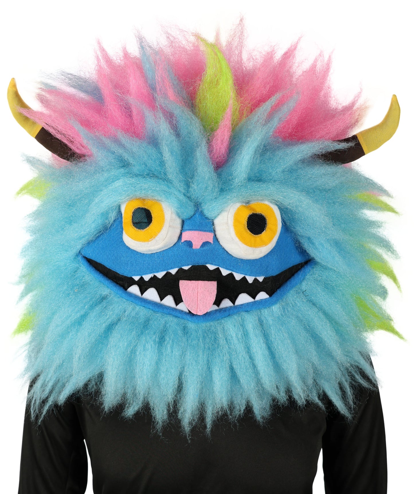 Wigs2you H-6999   大人用 ユニセックス ふわふわ レインボーモンスター フルウィッグ マスク付き レインボー 19インチ 難燃性合成繊維 ハロウィンやコスチュームイベントに