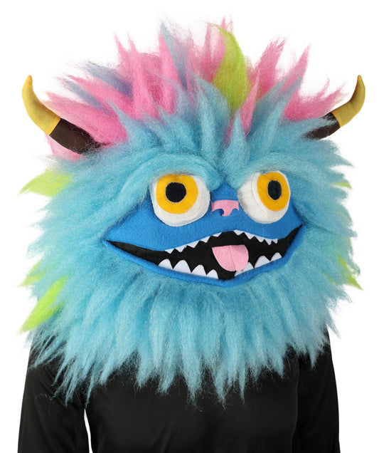 Wigs2you H-6999   大人用 ユニセックス ふわふわ レインボーモンスター フルウィッグ マスク付き レインボー 19インチ 難燃性合成繊維 ハロウィンやコスチュームイベントに