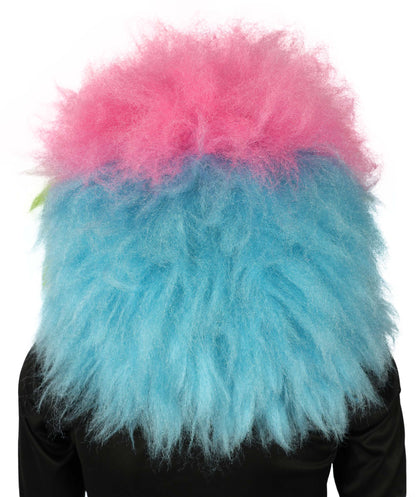 Wigs2you H-6999   大人用 ユニセックス ふわふわ レインボーモンスター フルウィッグ マスク付き レインボー 19インチ 難燃性合成繊維 ハロウィンやコスチュームイベントに
