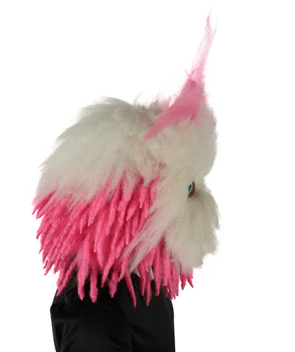 Wigs2you H-7000  大人用 ユニセックス ファーリー マルチモンスター フルウィッグ マスク付き マルチカラー 21インチ 難燃性合成繊維 ハロウィンやコスチュームイベントに