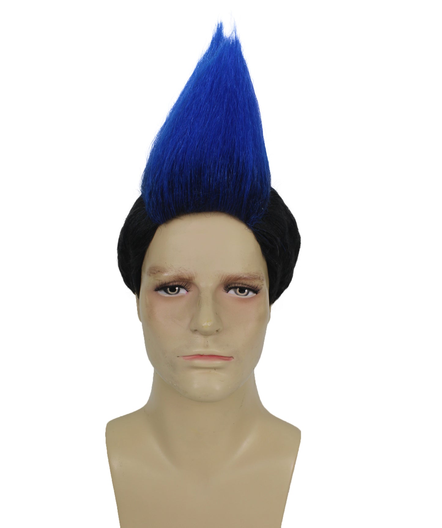 Wigs2you H-7003  大人用 メンズ 空手 コブラ モヒカン フルウィッグ ブルー＆ブラック 14インチ 合成繊維 ハロウィン・コスプレ用