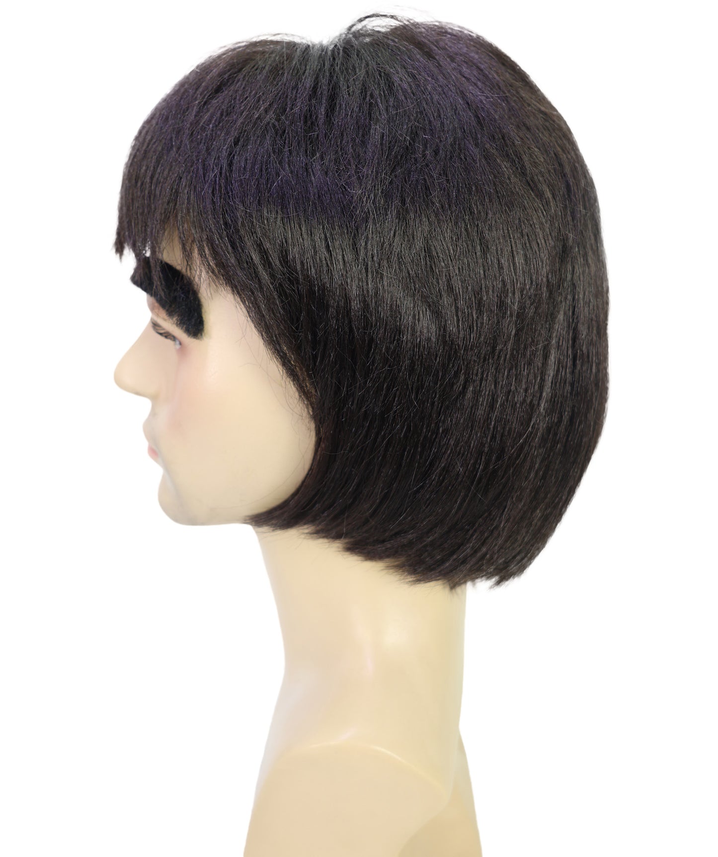 Wigs2You H-7005 大人用 メンズ 90年代風 ショートストレート ブリットポップ フルウィッグ ダークブラウン 10インチ 合成繊維 音楽パーティー、フェスティバル、コスプレに最適