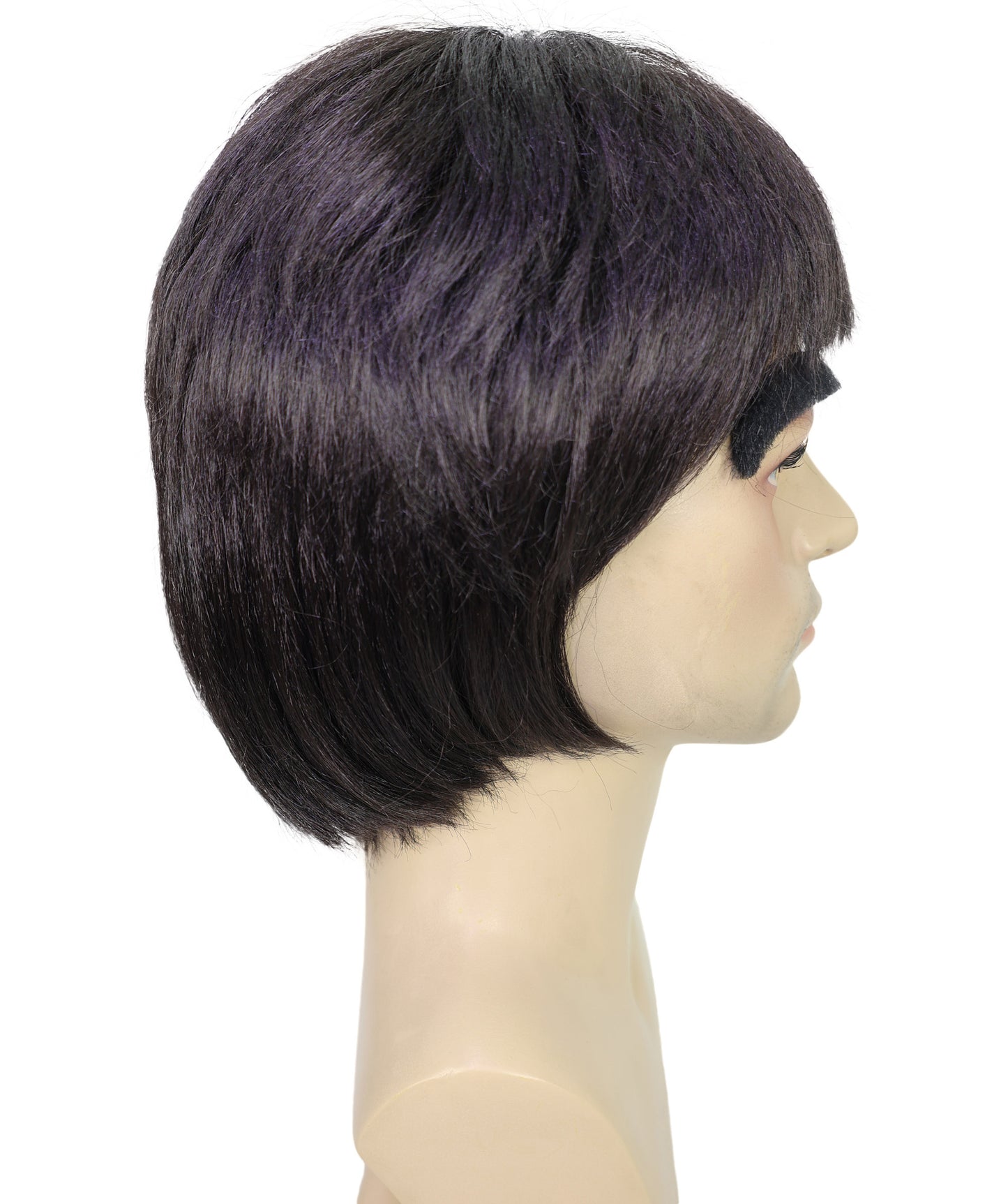 Wigs2You H-7005 大人用 メンズ 90年代風 ショートストレート ブリットポップ フルウィッグ ダークブラウン 10インチ 合成繊維 音楽パーティー、フェスティバル、コスプレに最適