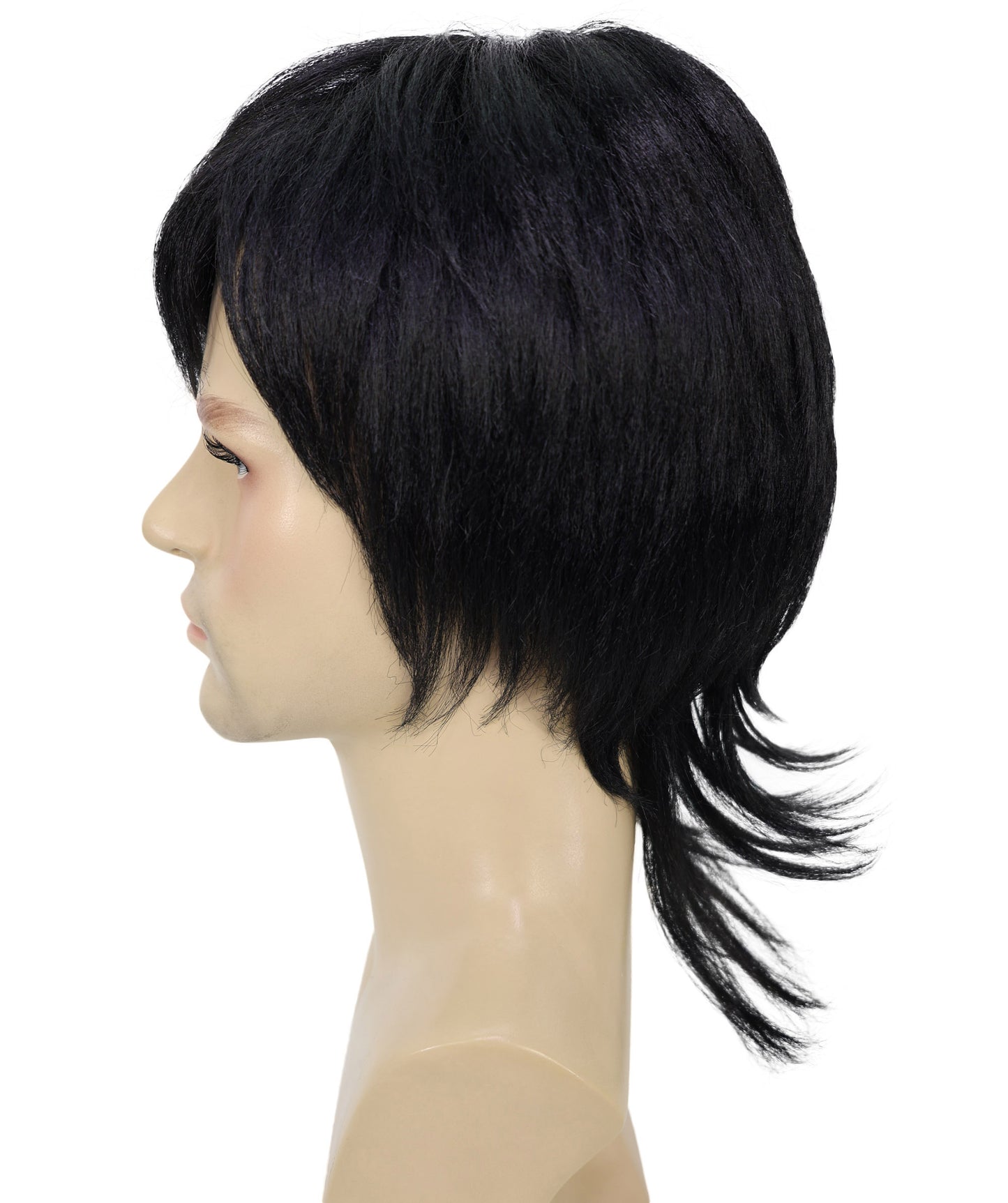 Wigs2you H-7006  大人用メンズショートブラックフルウィッグ 調節可能なキャップ付き 13インチ 合成繊維 コスプレ、ハロウィン、コスチュームイベントに最適