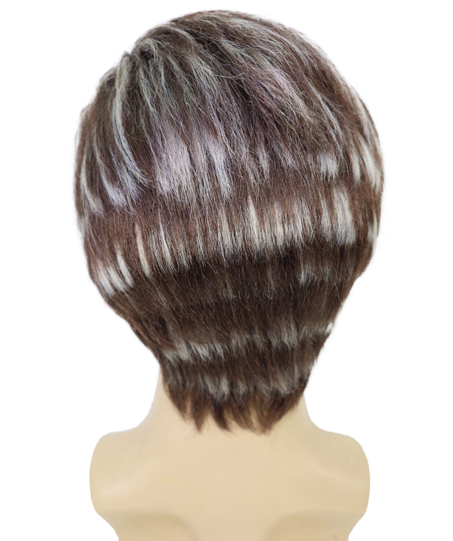 Wigs2you H-7007  大人用メンズ ショート レイヤード フルウィッグ ブラウン ブロンドハイライト 10インチ 合成繊維 コスプレ、パーティー、普段使いに