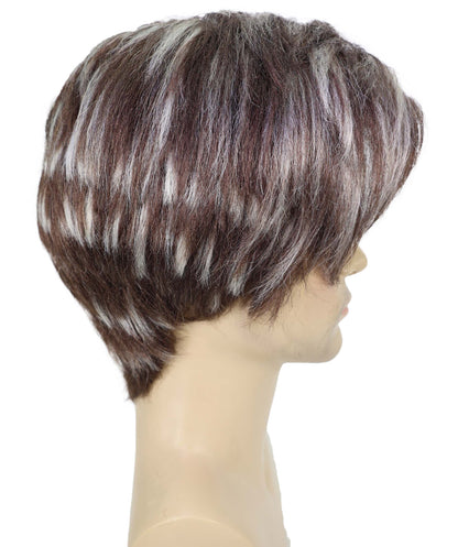 Wigs2you H-7007  大人用メンズ ショート レイヤード フルウィッグ ブラウン ブロンドハイライト 10インチ 合成繊維 コスプレ、パーティー、普段使いに