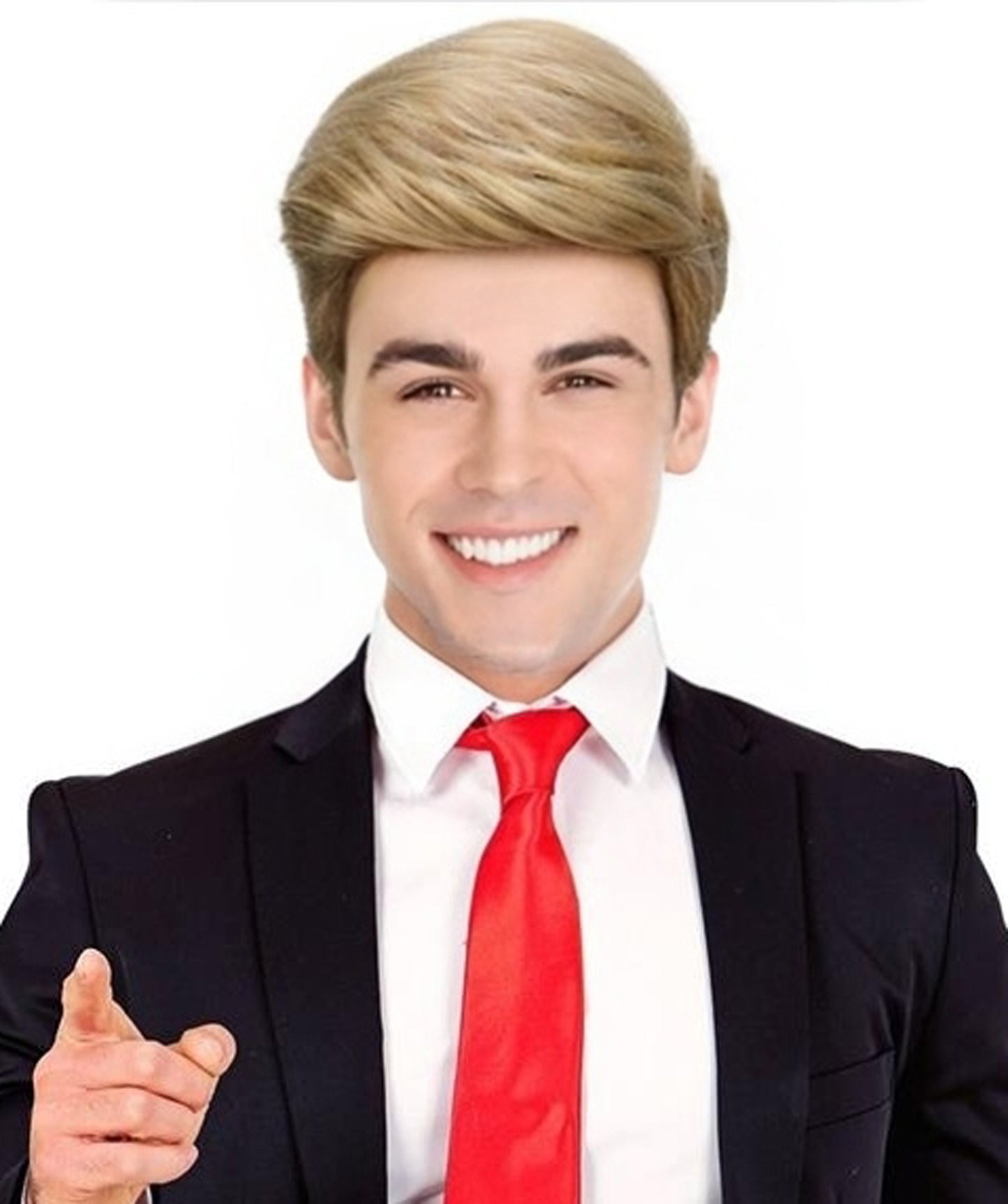 Wigs2you H-7008   大人用メンズ プレジデント フルウィッグ ブロンド 9インチ 合成繊維 ハロウィン、パーティー、舞台、テーマイベントに最適