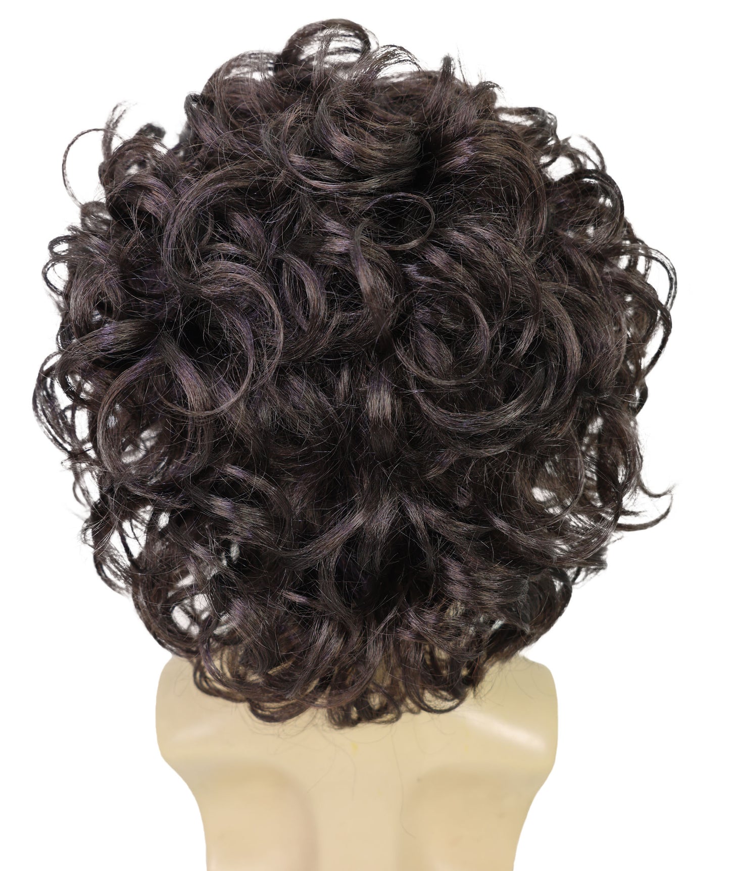 Wigs2you H-7010  大人用メンズショートカーリーフルウィッグ ダークブラウン 32インチ 合成繊維 コスプレ、ハロウィン、歴史物、テーマイベントに最適