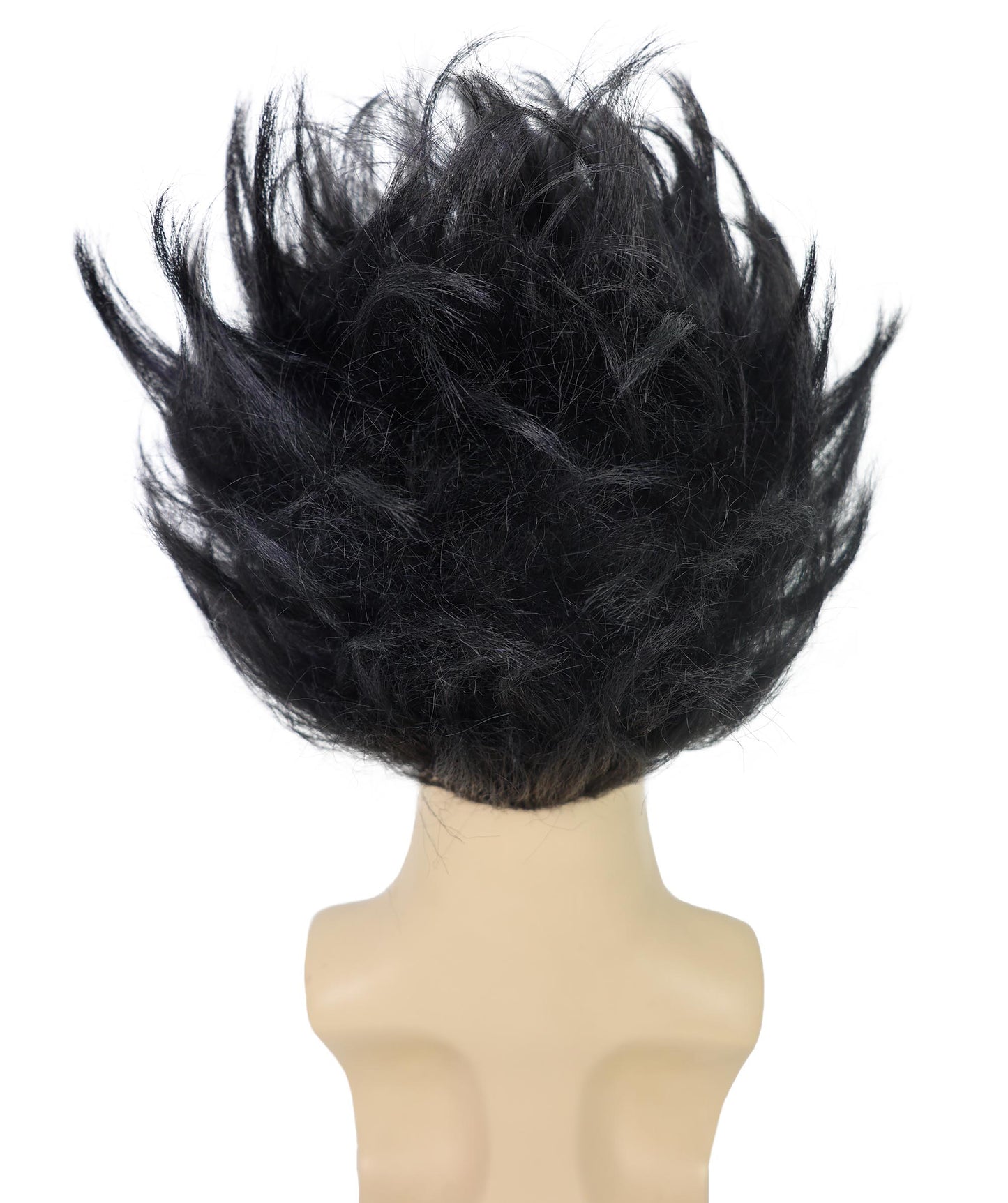 Wigs2you H-7014  大人用 メンズ ブラック スパイキー ショート フルウィッグ 11インチ 合成繊維 ハロウィン、コミックコンベンション、コスプレパーティーに最適