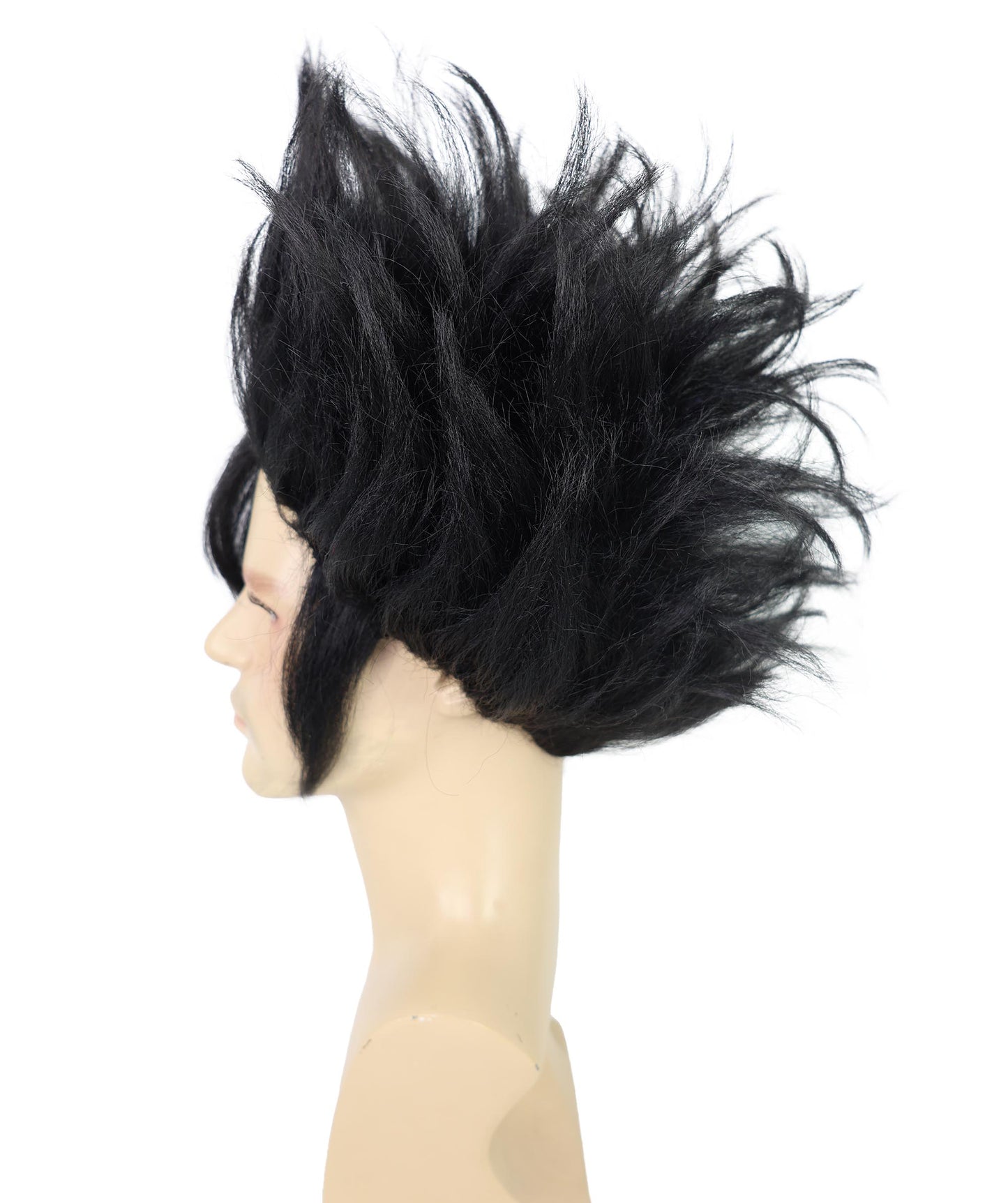 Wigs2you H-7014  大人用 メンズ ブラック スパイキー ショート フルウィッグ 11インチ 合成繊維 ハロウィン、コミックコンベンション、コスプレパーティーに最適