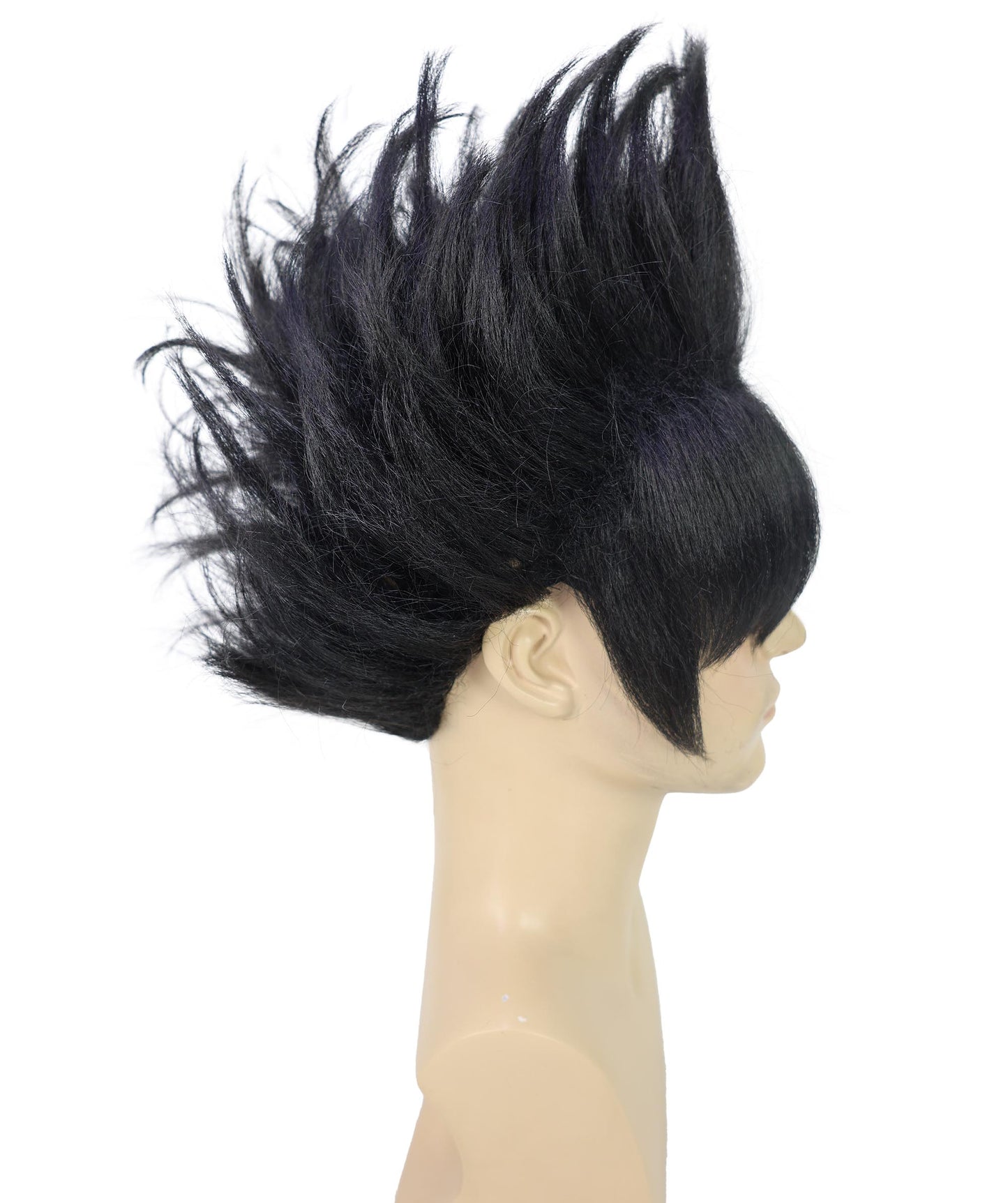 Wigs2you H-7014  大人用 メンズ ブラック スパイキー ショート フルウィッグ 11インチ 合成繊維 ハロウィン、コミックコンベンション、コスプレパーティーに最適