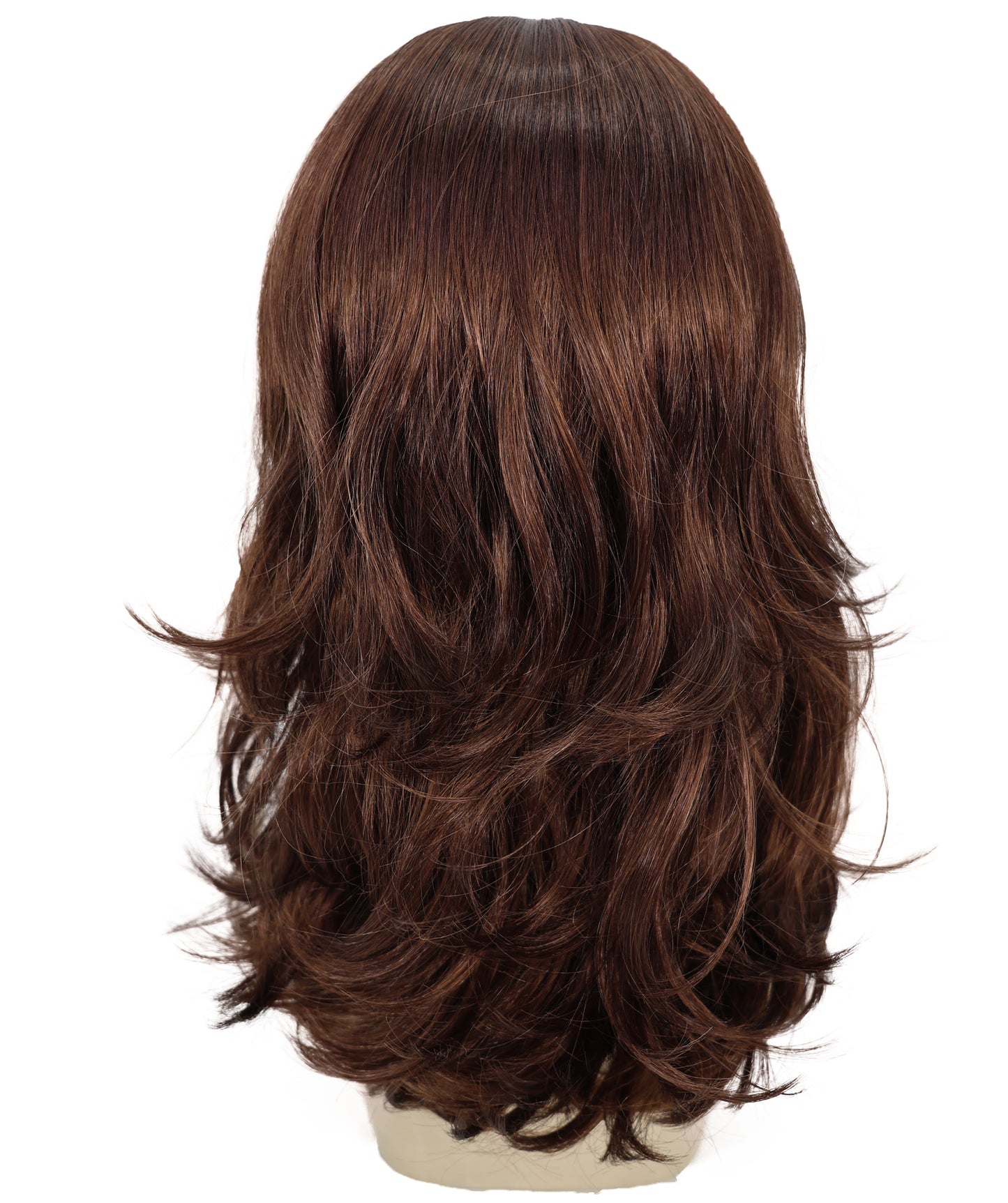 Wigs2you H-7163レディース ダークオーバーン シャグウェーブウィッグ | 合成繊維 フルウィッグ | レトロスタイル コスプレ・ハロウィン・テーマパーティー・イベント用