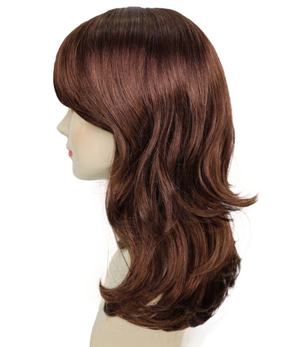 Wigs2you H-7163レディース ダークオーバーン シャグウェーブウィッグ | 合成繊維 フルウィッグ | レトロスタイル コスプレ・ハロウィン・テーマパーティー・イベント用