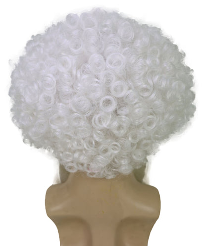 Wigs2you H-7016 大人用 メンズ ランバージャック ヒップスター フルウィッグ ひげ＆口ひげ付き ホワイト 9インチ 合成繊維 ハロウィン、舞台、演劇、ロールプレイ用