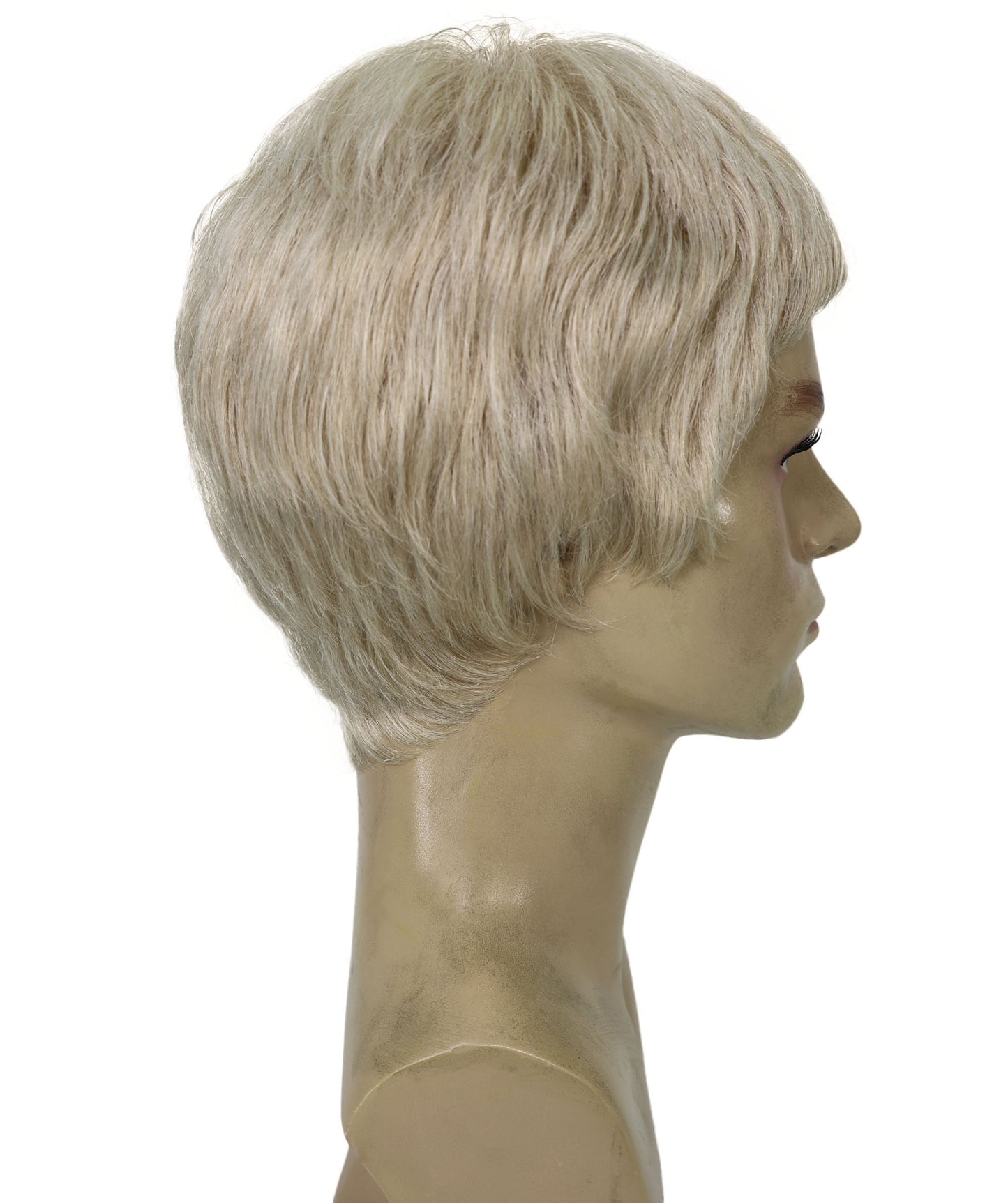 Wigs2you H-7018  大人用メンズ ショートブロンド バズカット フルウィッグ 8インチ 合成繊維 ハロウィン、舞台公演、パーティーに最適