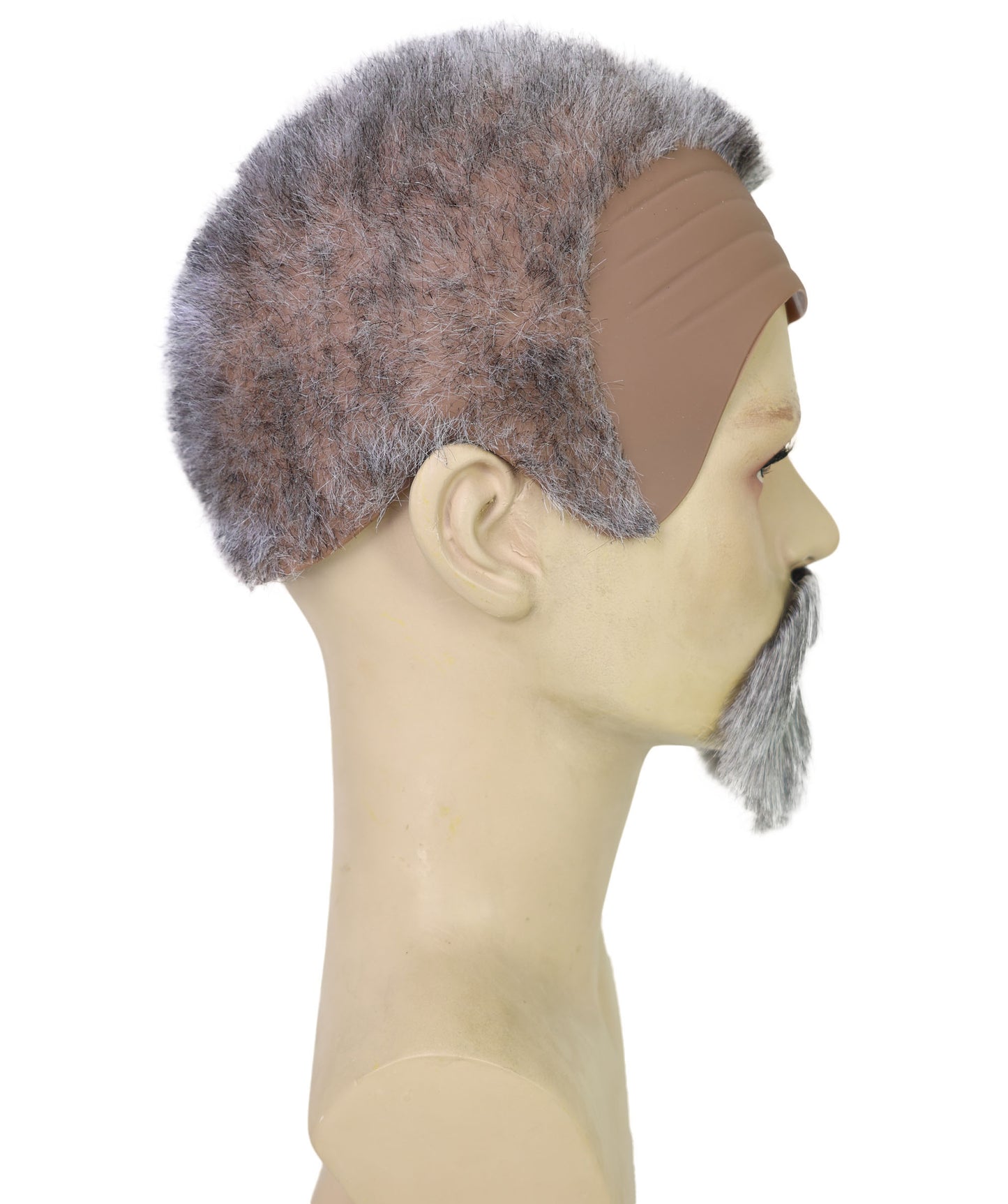 Wigs2you H-7021  ローマ皇帝の大人用フルウィッグ（口ひげとあごひげ付き）白と茶色のショートカーリー合成繊維製。演劇、ハロウィン、歴史イベントに最適。