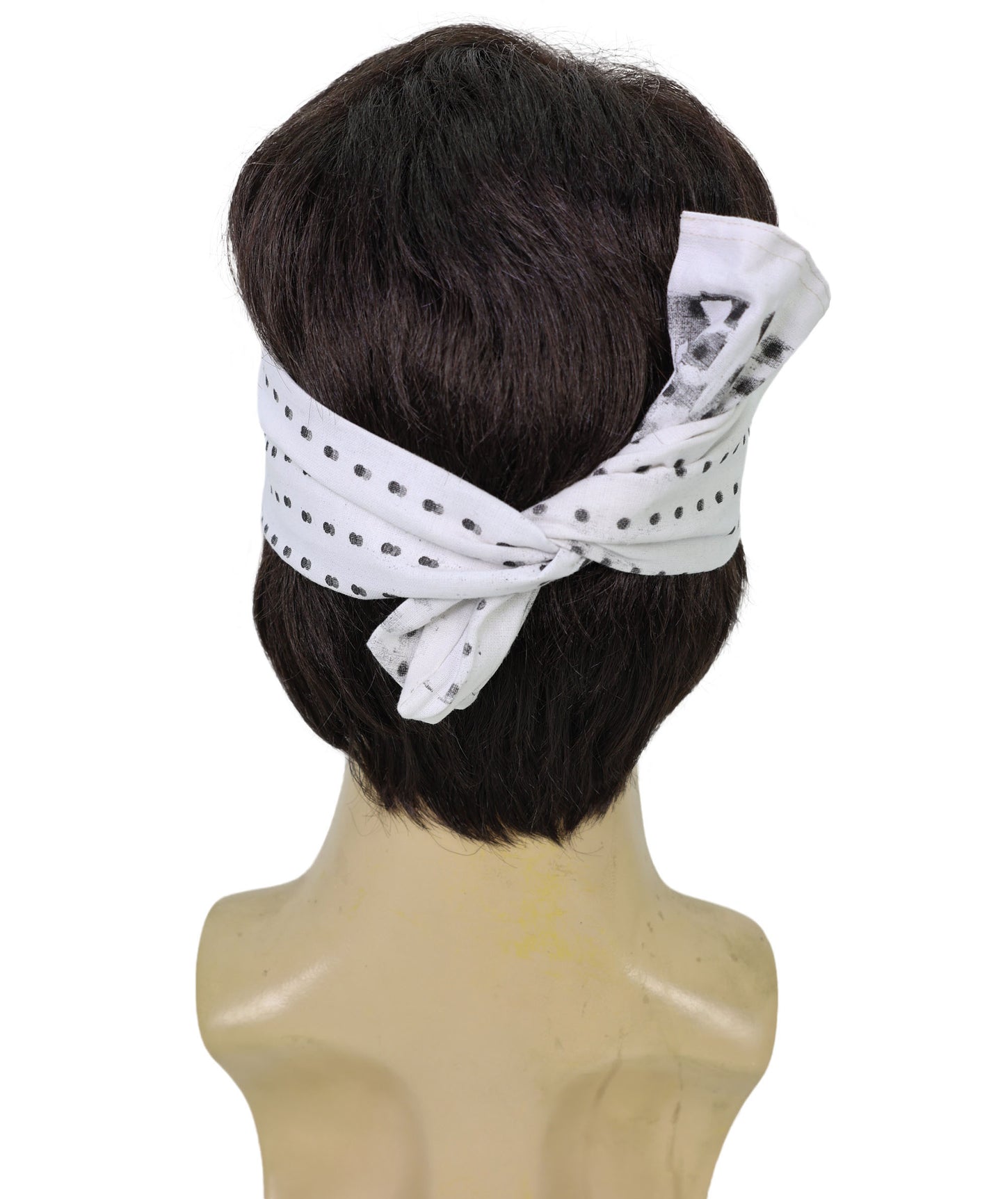 Wigs2you H-7023 大人用メンズショートブラックウィッグ（ヘッドバンド付き）｜空手道伝説風コスプレヘアピース｜ハロウィン格闘技ロールプレイ＆ステージ