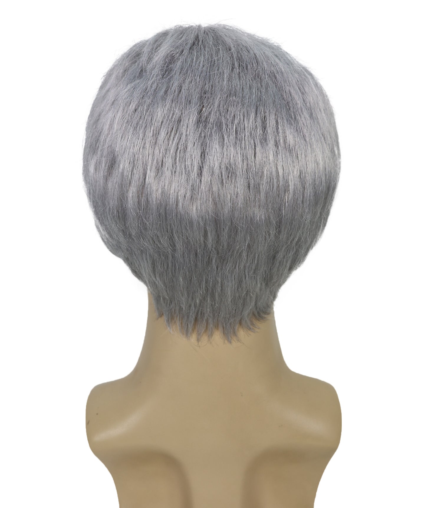 Wigs2you H-7024  大人用メンズ フューチャリスティック スパイキー ショート フルウィッグ グレー 9インチ 合成繊維 ハロウィン、コスプレ、舞台、テーマイベントに最適