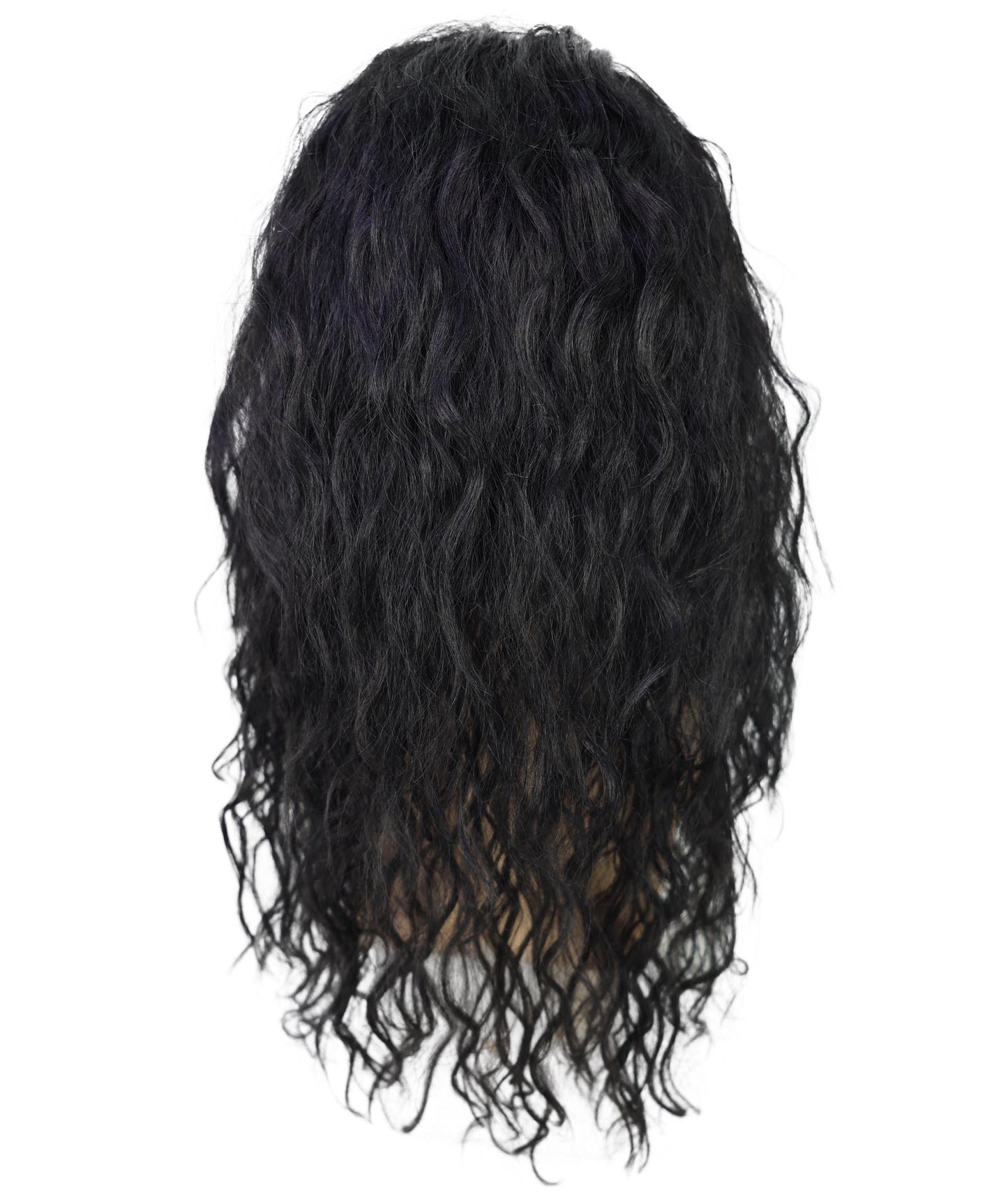 Wigs2you H-7027 大人用メンズロングブラックウェーブファンクロックウィッグ｜トロール風のカラフルボリュームコスプレヘアピース｜ハロウィンステージアクト＆テーマイベント