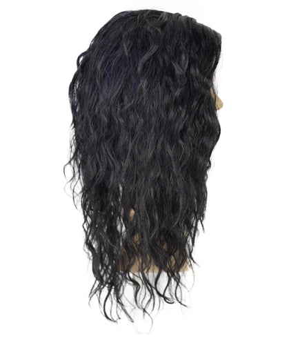 Wigs2you H-7027 大人用メンズロングブラックウェーブファンクロックウィッグ｜トロール風のカラフルボリュームコスプレヘアピース｜ハロウィンステージアクト＆テーマイベント