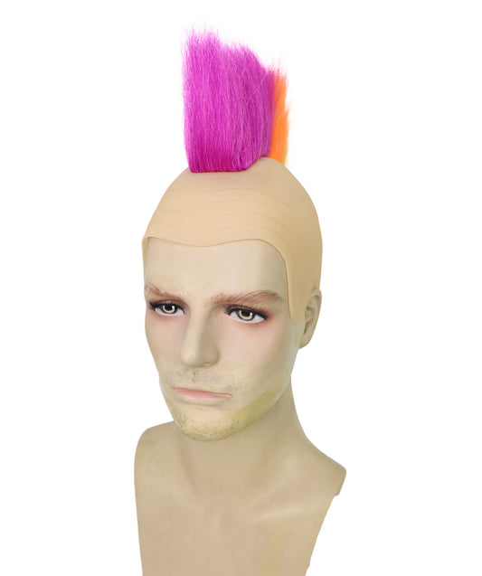 Wigs2you H-7028  大人用メンズ レインボーモヒカン フルウィッグ 11インチ 合成繊維 コスプレ、パーティー、パフォーマンスイベントに最適