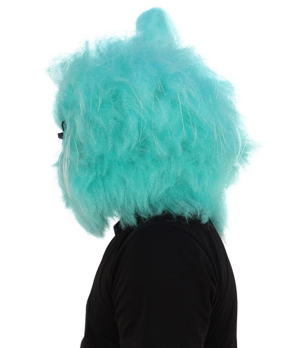 Wigs2you H-7031  大人用 ブルー ファーリー モンスター フルウィッグ マスク付き 74インチ 合成繊維 ハロウィン、パーティー、マスコット、パフォーマー向け