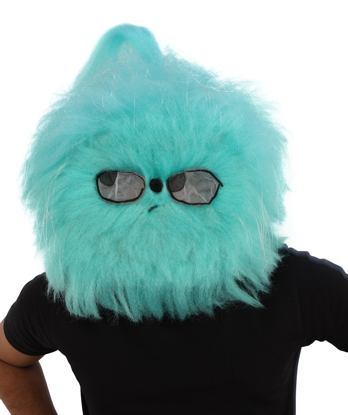 Wigs2you H-7031  大人用 ブルー ファーリー モンスター フルウィッグ マスク付き 74インチ 合成繊維 ハロウィン、パーティー、マスコット、パフォーマー向け