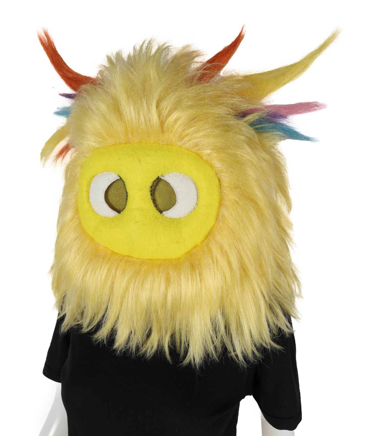 Wigs2you H-7033  大人用 ユニセックス イエローモンスターマスコット フルウィッグ マスク付き 17インチ 合成繊維 ハロウィン、パレード、ステージパフォーマンスに