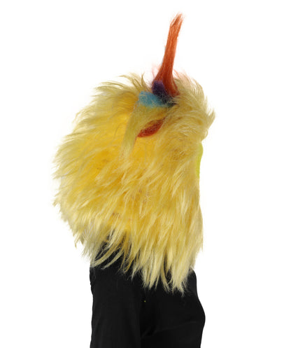 Wigs2you H-7033  大人用 ユニセックス イエローモンスターマスコット フルウィッグ マスク付き 17インチ 合成繊維 ハロウィン、パレード、ステージパフォーマンスに