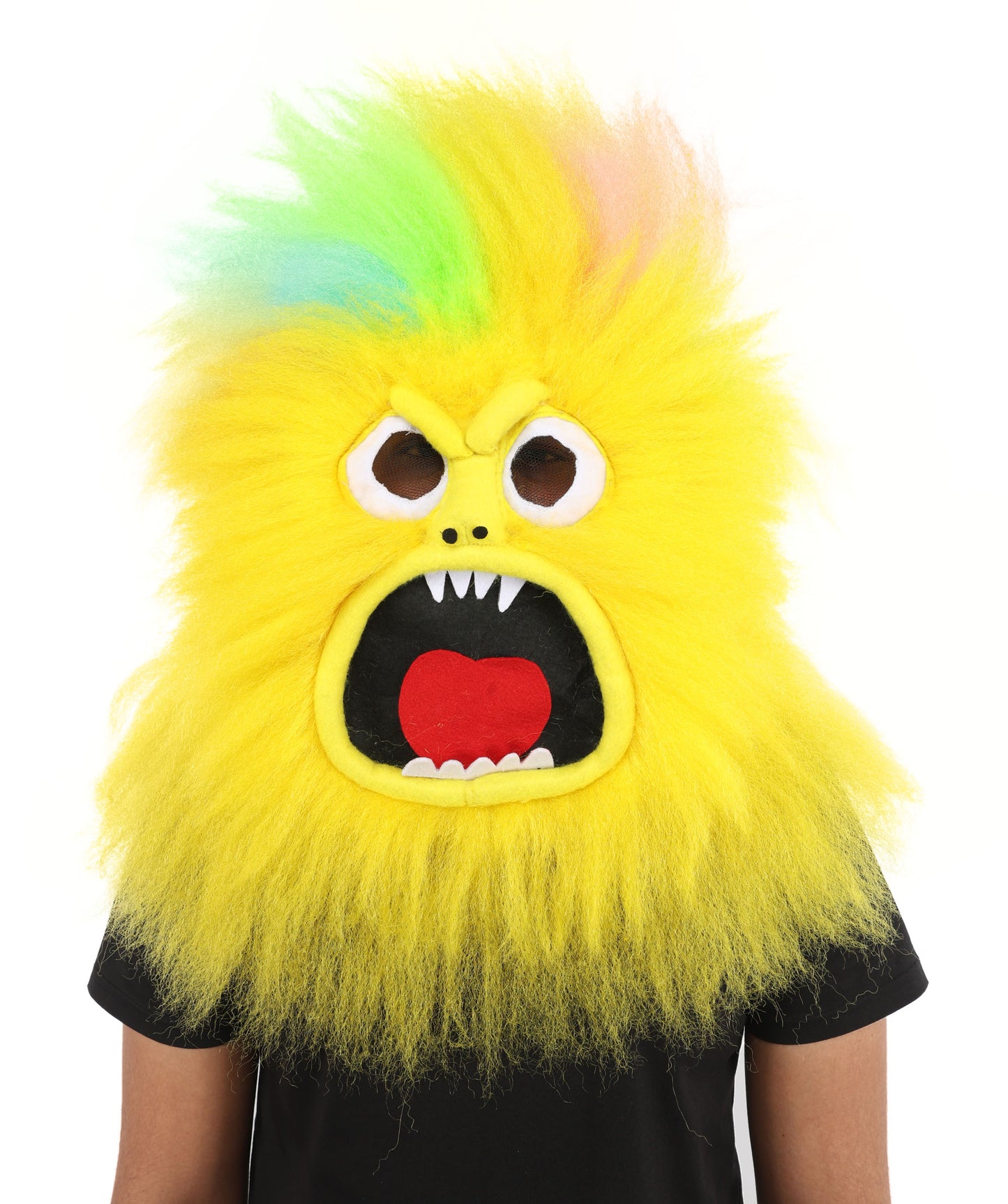 Wigs2you H-7034   大人用マルチカラーフルアニマルモンスターウィッグ マスク付き 13インチ 合成繊維 マスコットショー、演劇、パーティーキャラクター用