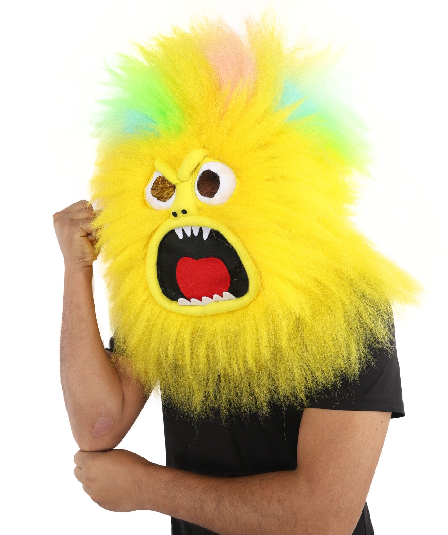 Wigs2you H-7034   大人用マルチカラーフルアニマルモンスターウィッグ マスク付き 13インチ 合成繊維 マスコットショー、演劇、パーティーキャラクター用