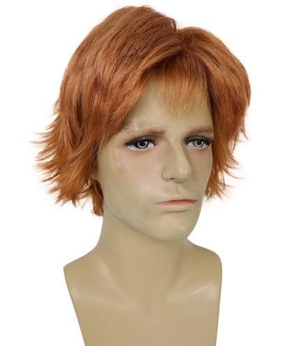 Wigs2you H-7035 大人用メンズ ロング レイヤード シャグ フルウィッグ ストロベリーブロンド 10インチ 合成繊維 パーティーやテーマイベントに最適