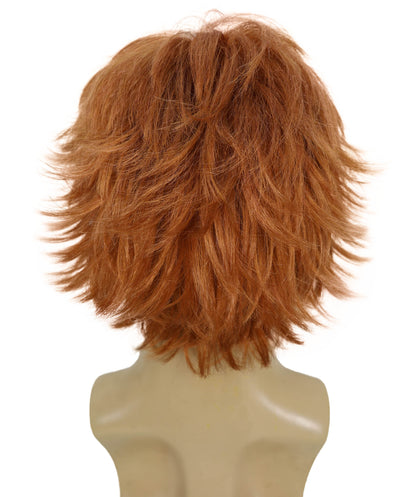 Wigs2you H-7035 大人用メンズ ロング レイヤード シャグ フルウィッグ ストロベリーブロンド 10インチ 合成繊維 パーティーやテーマイベントに最適