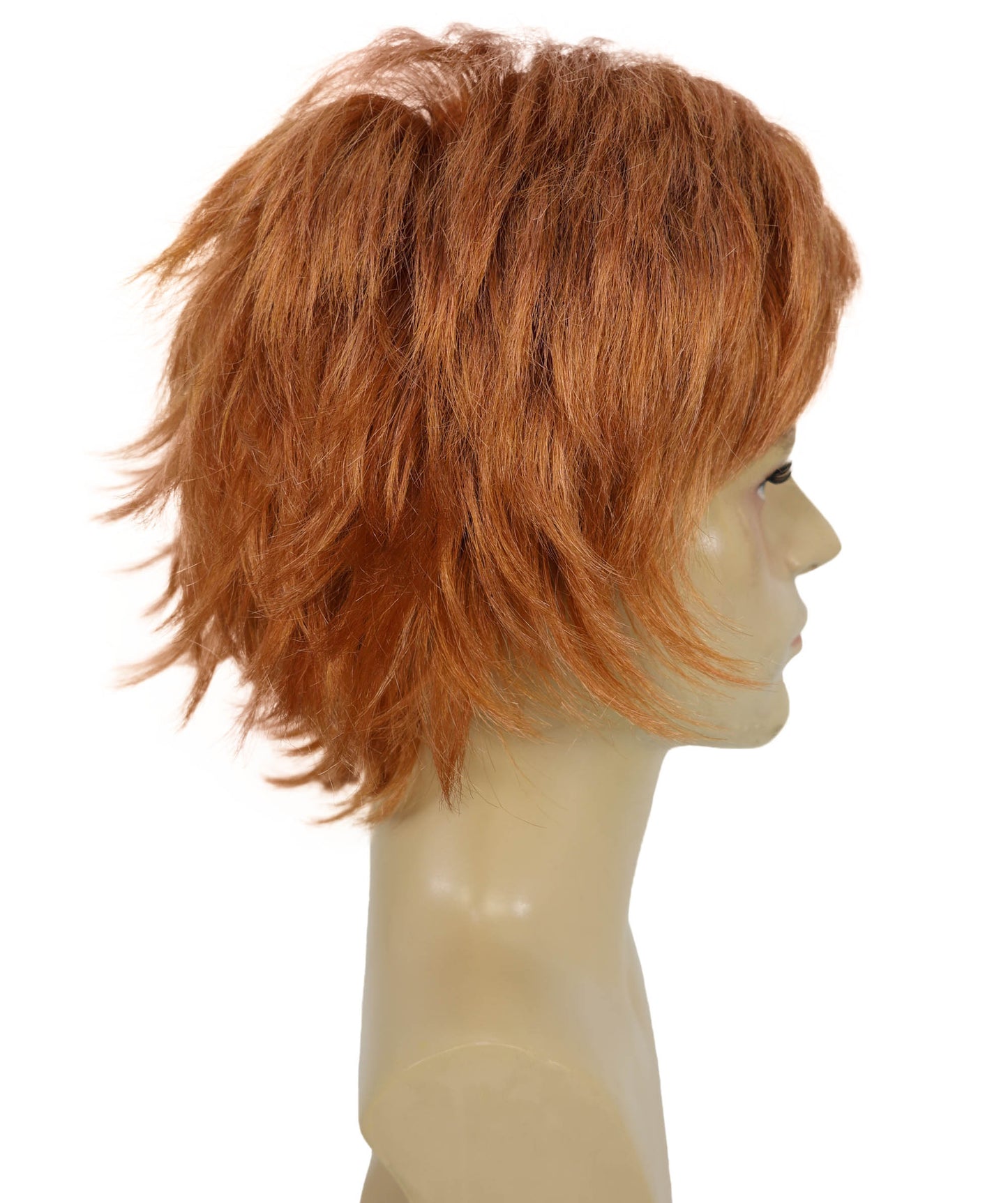 Wigs2you H-7035 大人用メンズ ロング レイヤード シャグ フルウィッグ ストロベリーブロンド 10インチ 合成繊維 パーティーやテーマイベントに最適