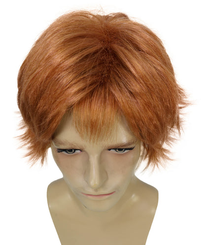 Wigs2you H-7035 大人用メンズ ロング レイヤード シャグ フルウィッグ ストロベリーブロンド 10インチ 合成繊維 パーティーやテーマイベントに最適
