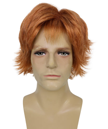 Wigs2you H-7035 大人用メンズ ロング レイヤード シャグ フルウィッグ ストロベリーブロンド 10インチ 合成繊維 パーティーやテーマイベントに最適