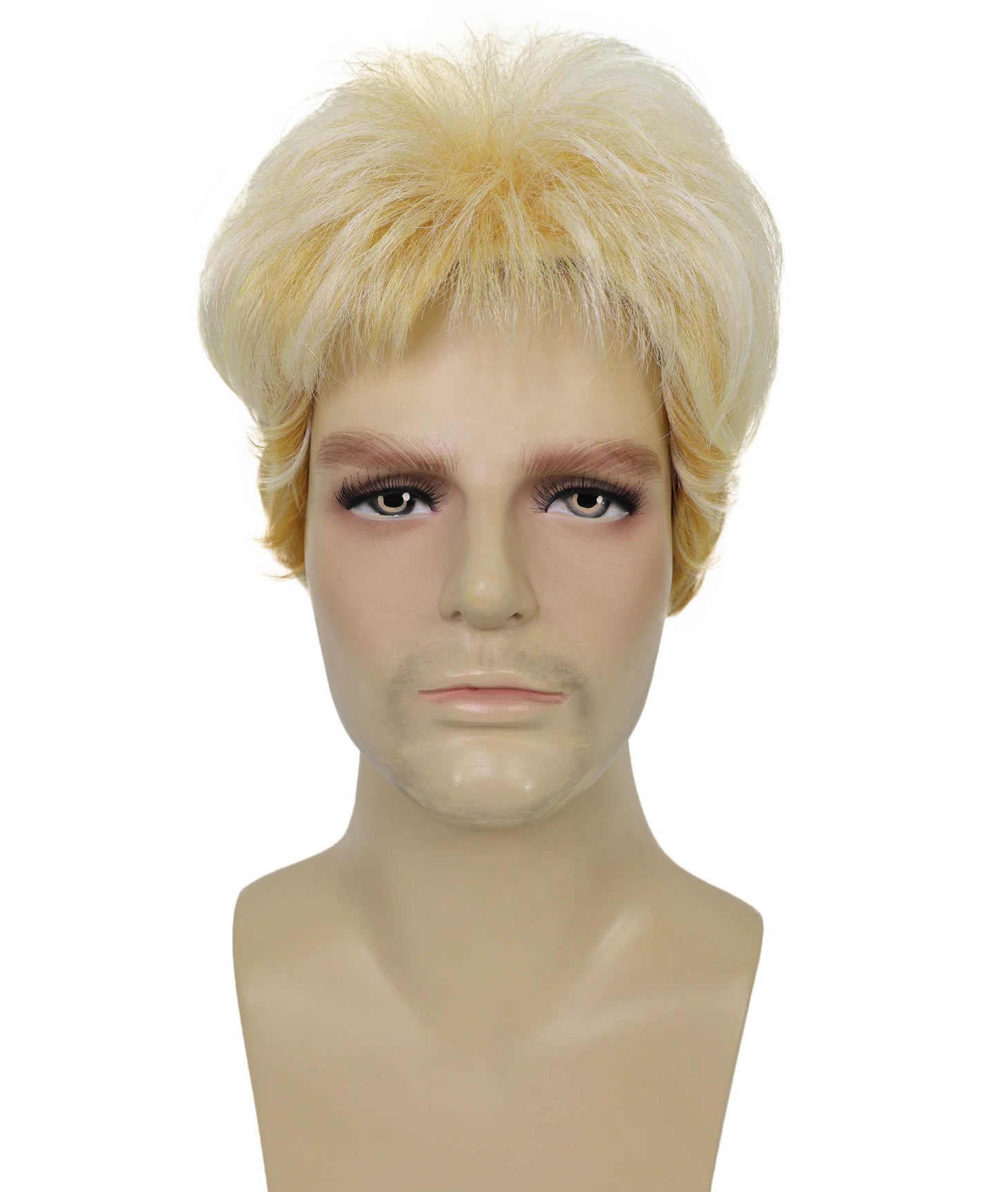 Wigs2you H-7036  大人用メンズショート ティーズド スパイキー フルウィッグ ゴールデンブロンド 10インチ 合成繊維 ウィッグイベントやコスチュームパーティーに最適