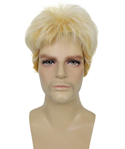 Wigs2you H-7036  大人用メンズショート ティーズド スパイキー フルウィッグ ゴールデンブロンド 10インチ 合成繊維 ウィッグイベントやコスチュームパーティーに最適
