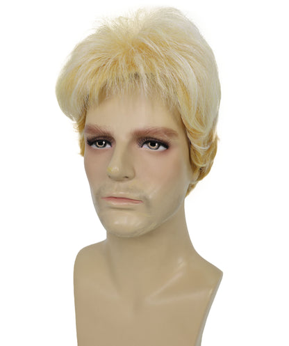Wigs2you H-7036  大人用メンズショート ティーズド スパイキー フルウィッグ ゴールデンブロンド 10インチ 合成繊維 ウィッグイベントやコスチュームパーティーに最適