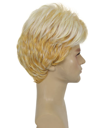 Wigs2you H-7036  大人用メンズショート ティーズド スパイキー フルウィッグ ゴールデンブロンド 10インチ 合成繊維 ウィッグイベントやコスチュームパーティーに最適