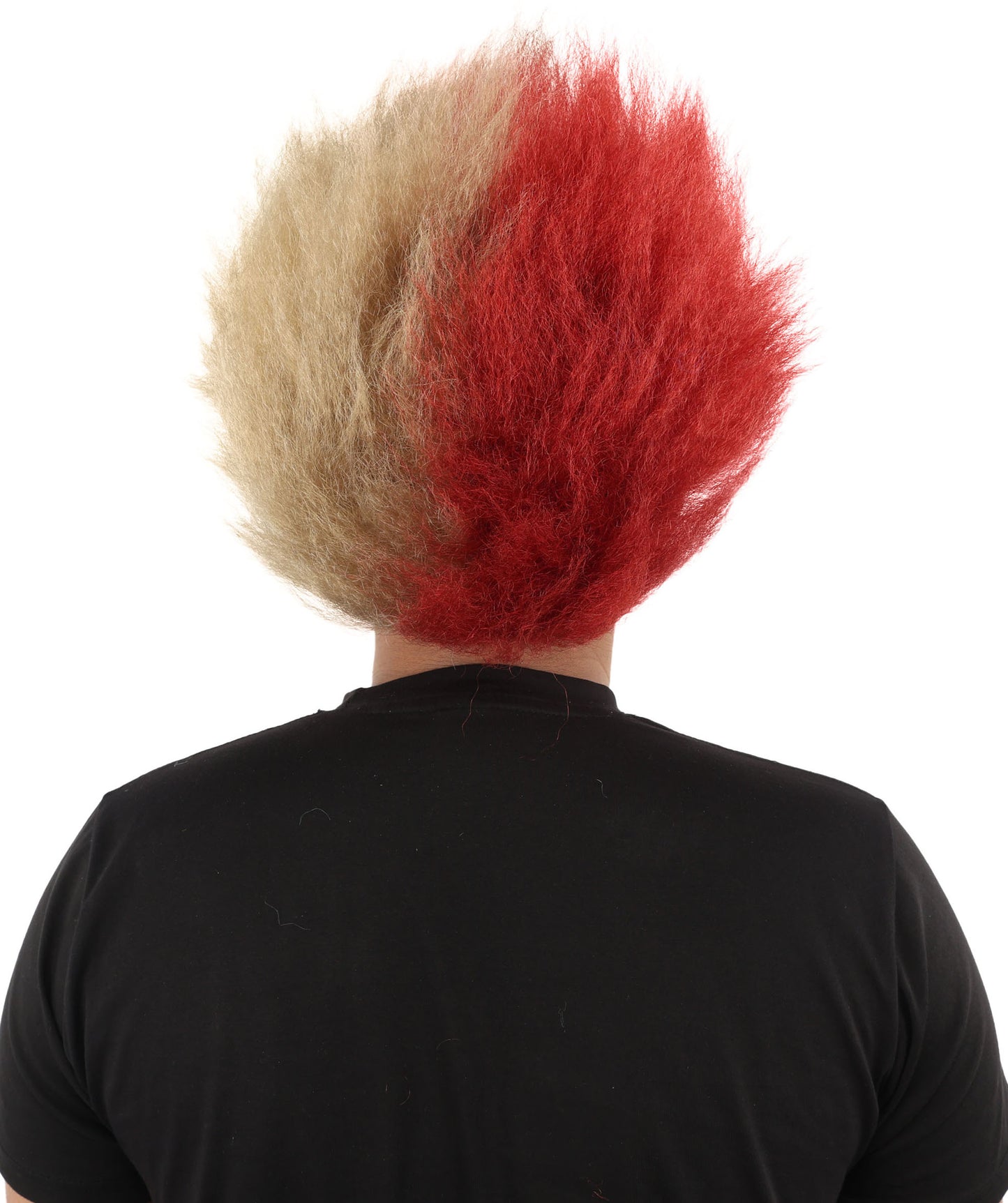 Wigs2you H-7043  大人用メンズ ツートン ギャングスタイル フルウィッグ 赤＆茶 合成繊維 ハロウィンや仮装パーティーに