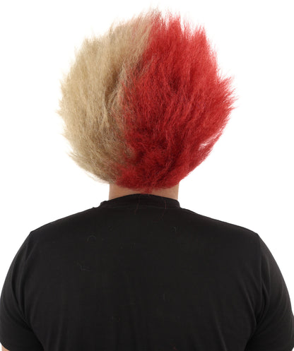 Wigs2you H-7043  大人用メンズ ツートン ギャングスタイル フルウィッグ 赤＆茶 合成繊維 ハロウィンや仮装パーティーに