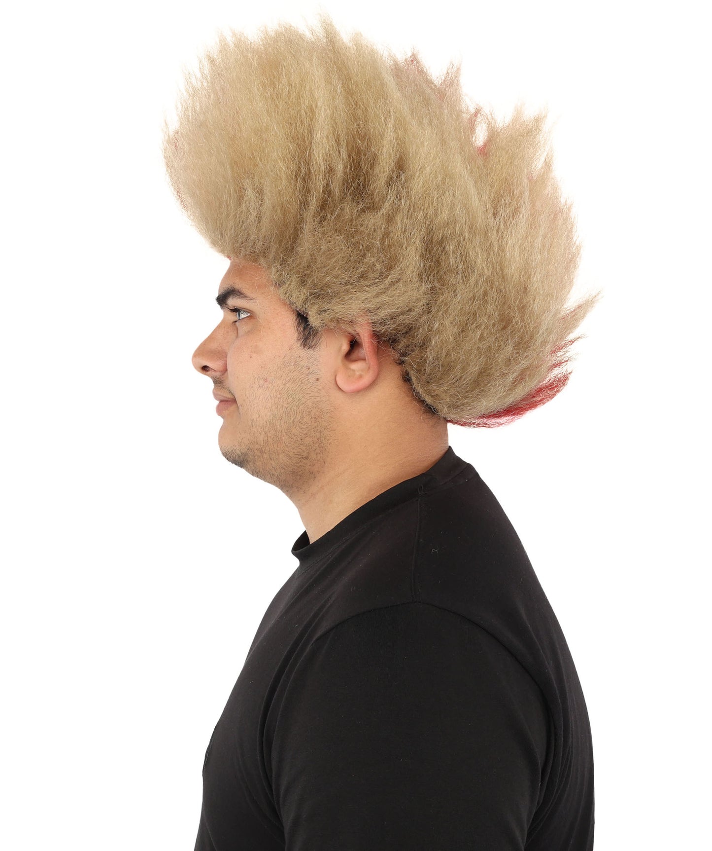 Wigs2you H-7043  大人用メンズ ツートン ギャングスタイル フルウィッグ 赤＆茶 合成繊維 ハロウィンや仮装パーティーに