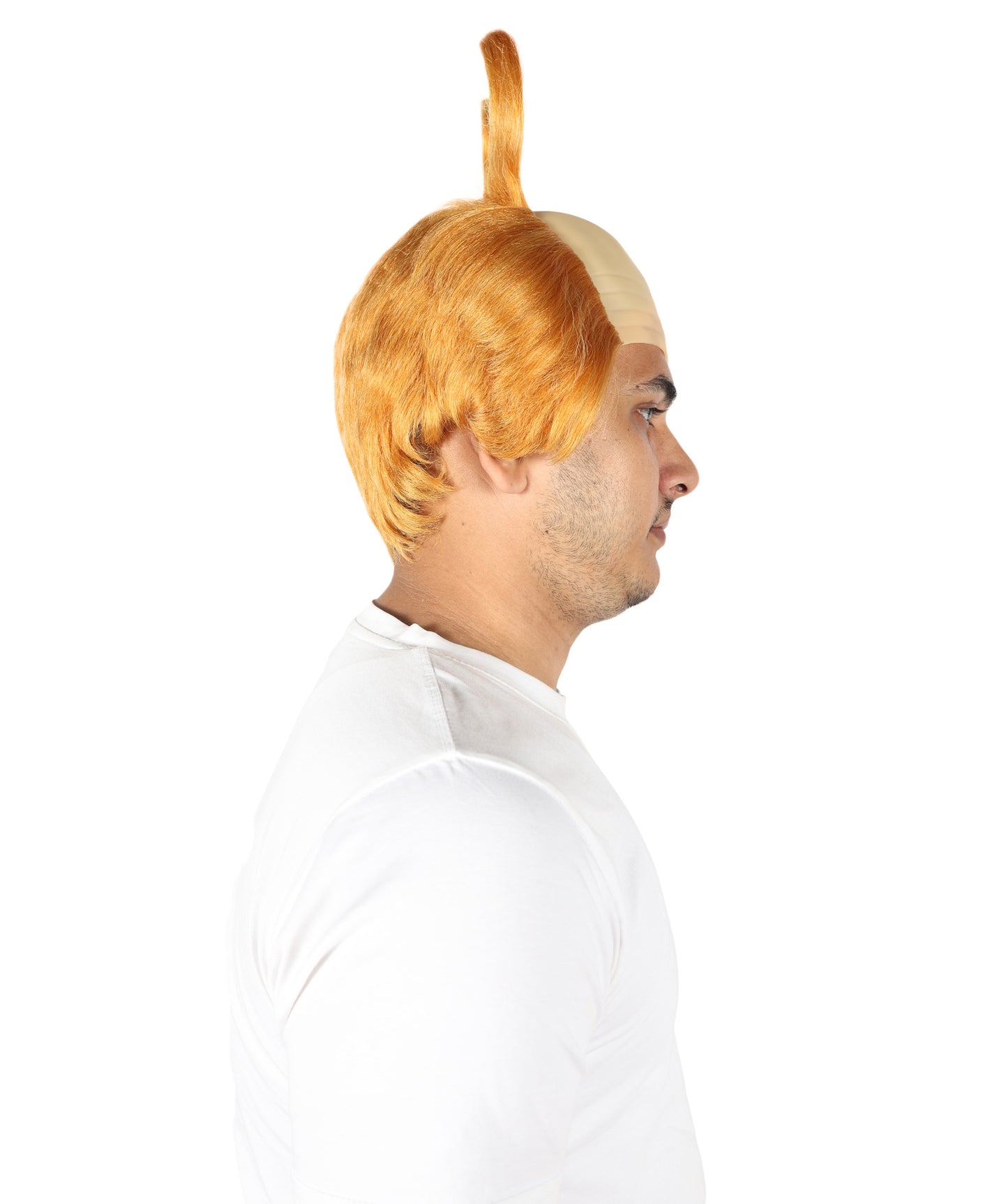 Wigs2you H-7047 大人用メンズ 角付きマンチカンウィッグ - ライトオレンジ ファンタジーヘアピース