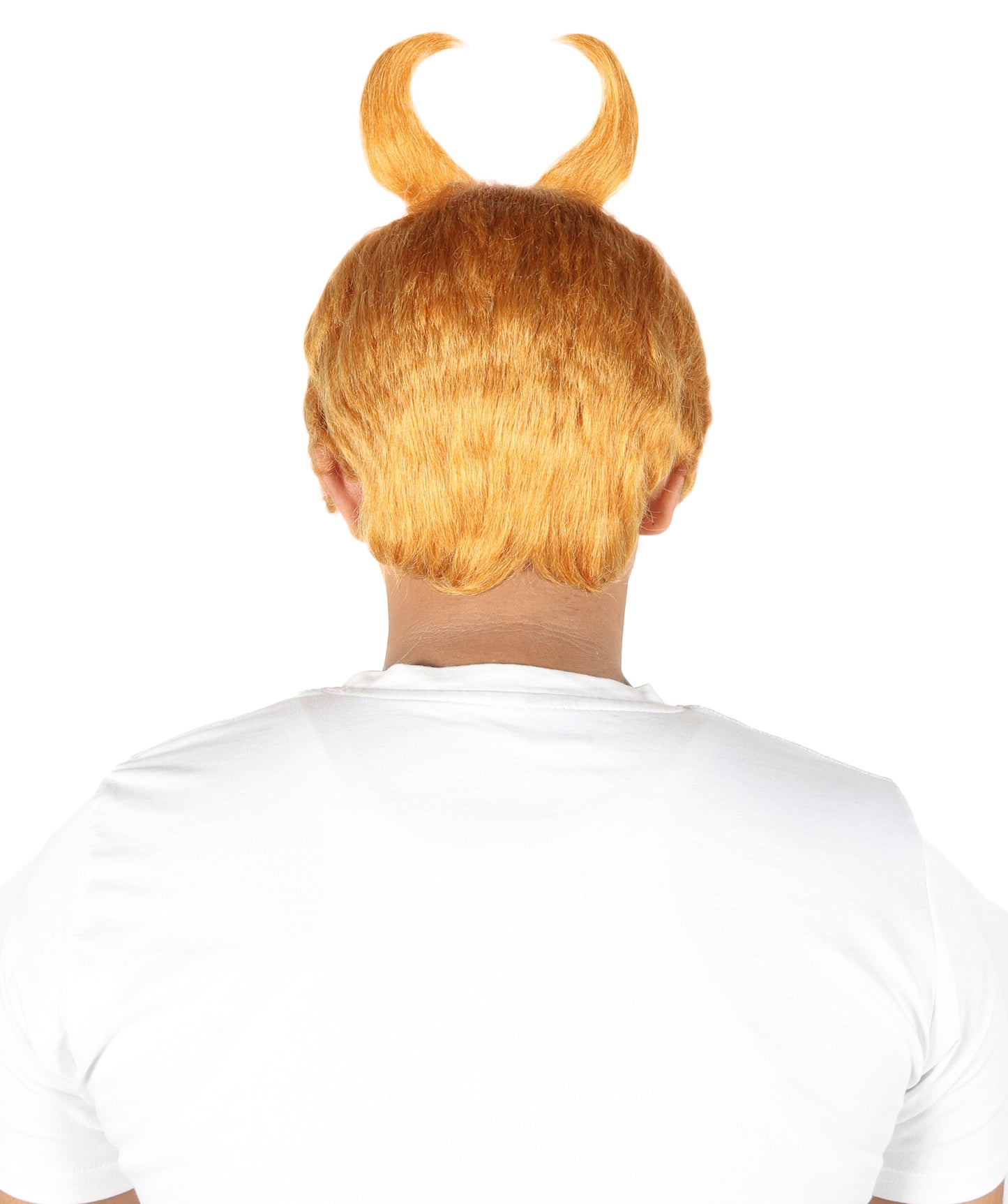 Wigs2you H-7047 大人用メンズ 角付きマンチカンウィッグ - ライトオレンジ ファンタジーヘアピース