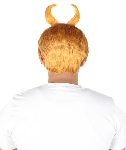 Wigs2you H-7047 大人用メンズ 角付きマンチカンウィッグ - ライトオレンジ ファンタジーヘアピース