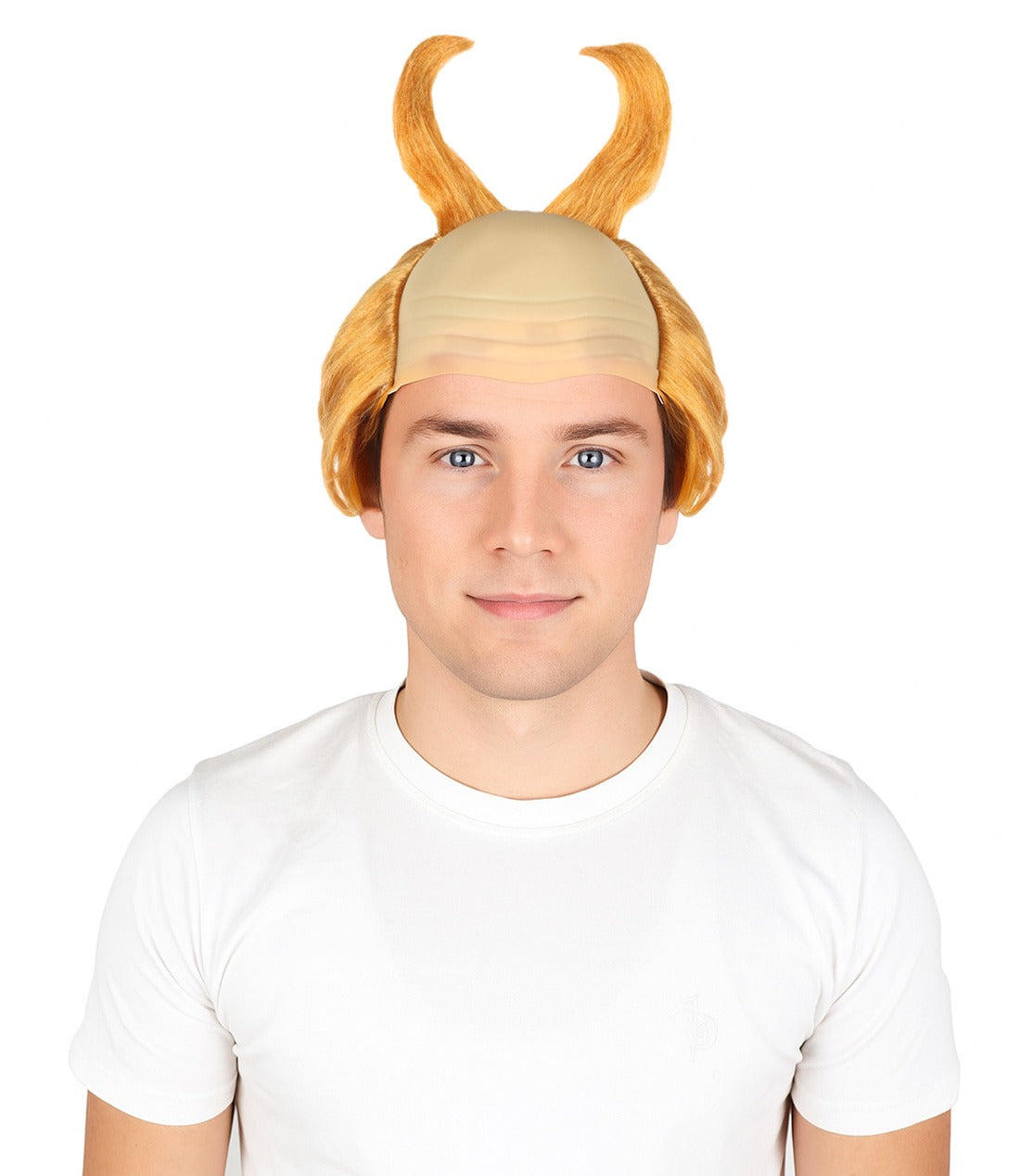 Wigs2you H-7047 大人用メンズ 角付きマンチカンウィッグ - ライトオレンジ ファンタジーヘアピース